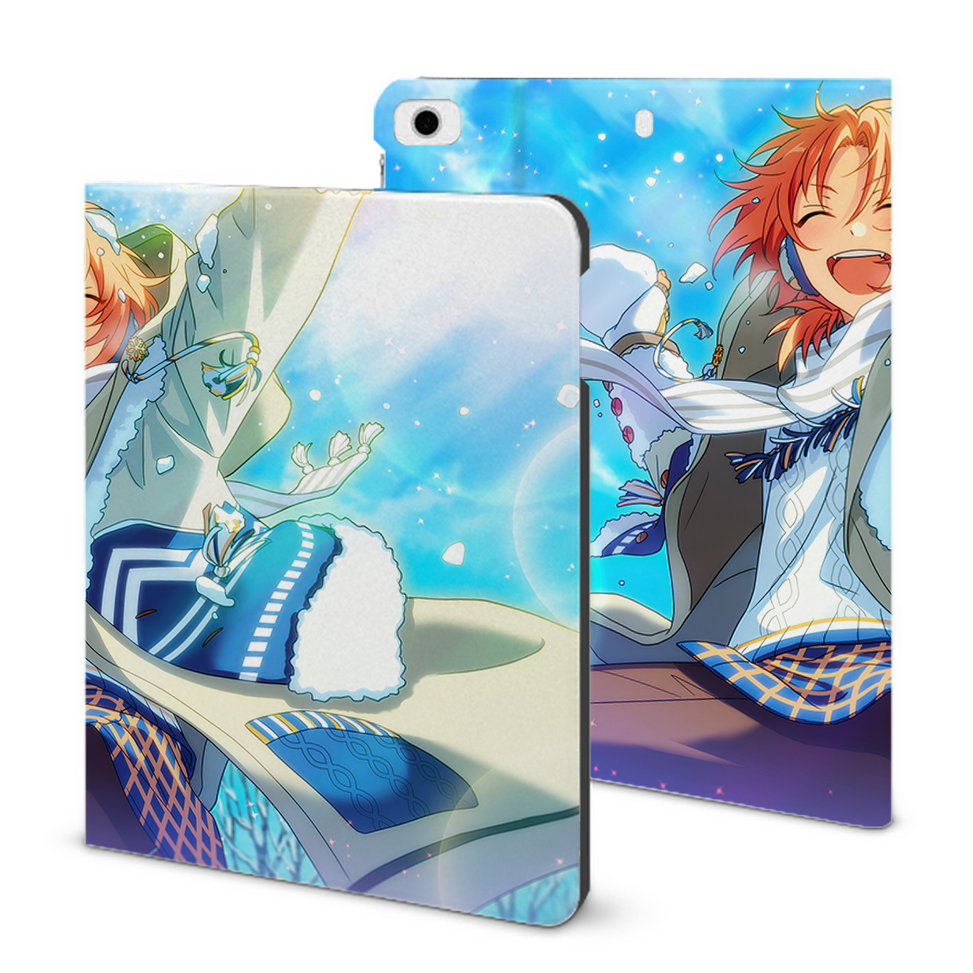 （画像用） あんさんぶるスターズ! Ensemble Stars IPad ケース ブック型 PUレザー TPU 耐衝撃 軽量 薄型 ペン収納なし 全面保護 IPad 各モデル対応